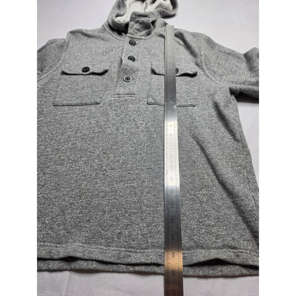 Banana Republic Hoodie Men's Medium Gray Cotton Fleece Lined Long Sleeve Casual - Picture 6 of 7
